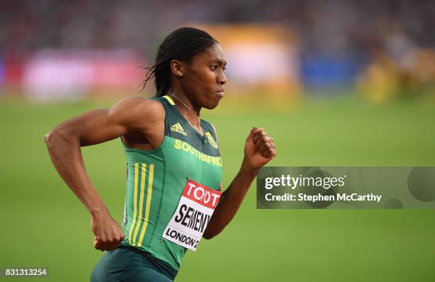 London , United Kingdom - 13 August 2017; Caster Semenya of South Africa competes in the final of the Women's 800m event during day ten of the 16th...