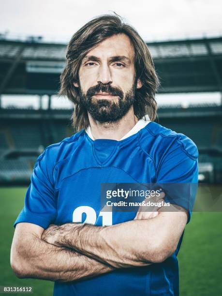 Football player Andrea Pirlo is photographed for Garnier, on April... News  Photo - Getty Images