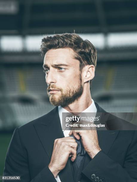 Football player Claudio Marchisio is photographed for Garnier, on April 11, 2014 in Turin, Italy.