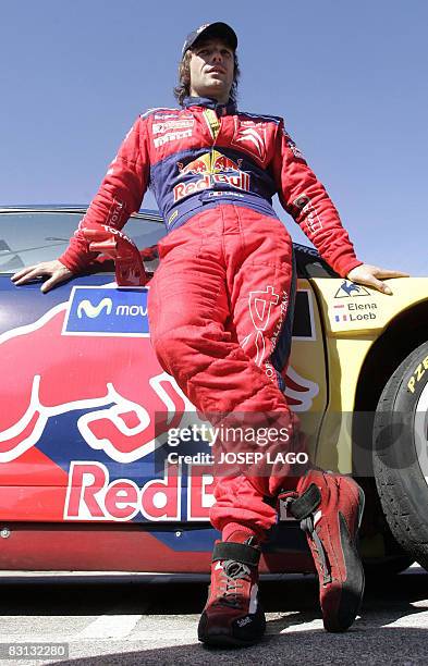 France's Sebastien Loeb waits in the technical for the start of the second stage of the 44th Rally of Catalonia in El Molar near Tarragona on October...