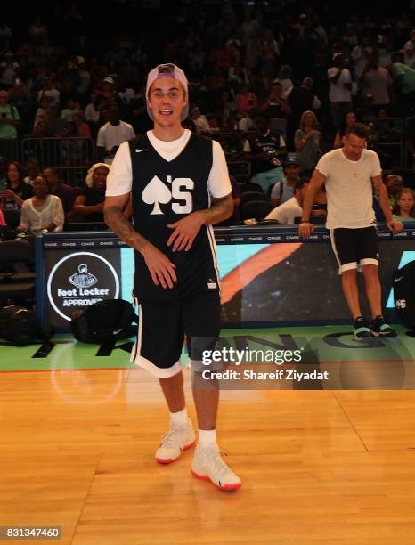 Justin Bieber attends 2017 Aces Charity Celebrity Basketball Game at Madison Square Garden on August 13, 2017 in New York City.