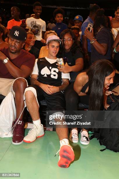 Justin Bieber attends 2017 Aces Charity Celebrity Basketball Game at Madison Square Garden on August 13, 2017 in New York City.