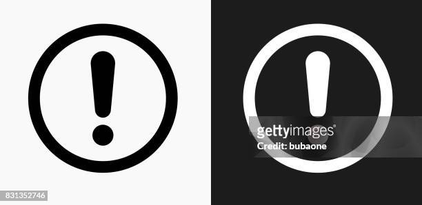 stockillustraties, clipart, cartoons en iconen met uitroep teken pictogram op zwart-wit vector achtergronden - veiligheidsartikelen
