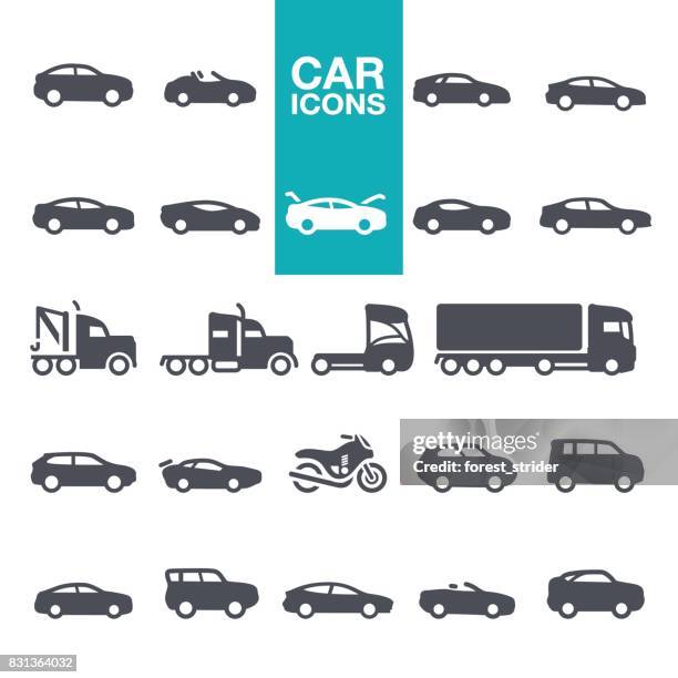 ilustraciones, imágenes clip art, dibujos animados e iconos de stock de iconos de coche - coche deportivo