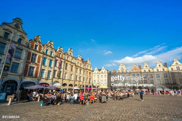 grand-place of the city arras, pas-de-calais department, france - arras stock pictures, royalty-free photos & images