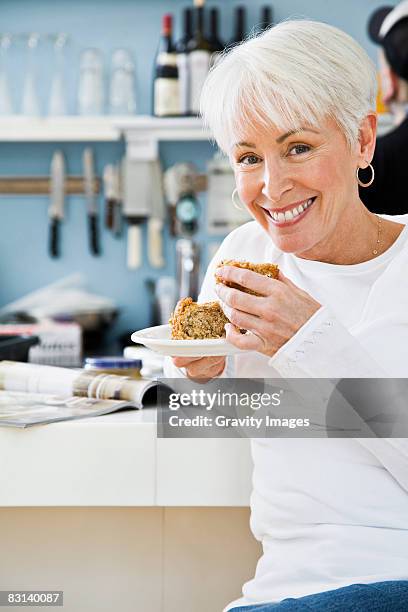 senior bookclub and  fitness - mature women eating stock pictures, royalty-free photos & images