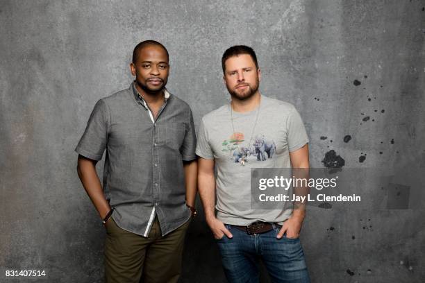 Actors Dule Hill and James Roday, from the film, "Psych: The Movie," are photographed in the L.A. Times photo studio at Comic-Con 2017, in San Diego,...