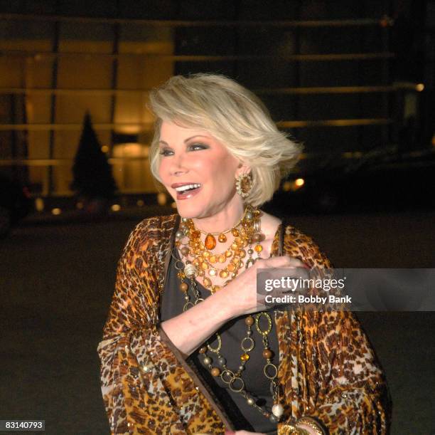 Joan Rivers attends the wedding of Howard Stern and Beth Ostrosky at Le Cirque on October 3, 2008 in New York City.