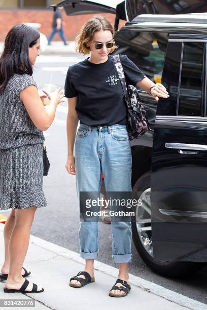 Actress Brigette Lundy-Paine is seen in the East Village on August 14, 2017 in New York City.