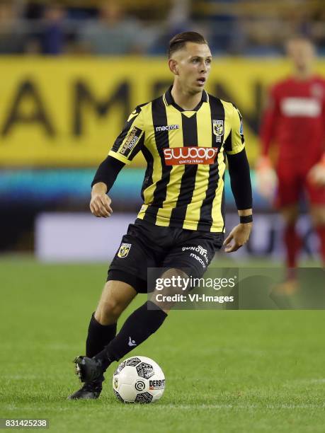 Charlie Colkett of Vitesse during the Dutch Eredivisie match between Vitesse Arnhem and NAC Breda at Gelredome on August 12, 2017 in Arnhem, The...