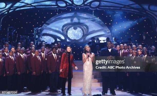 The Boys Choir of Harlem, Shania Twain, Vanessa Williams and Luther Vandross performing on 'Vanessa Williams & Friends: Christmas in New York,' 1996...