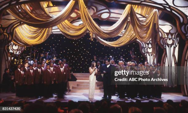 The Boys Choir of Harlem, Vanessa Williams and Luther Vandross performing on 'Vanessa Williams & Friends: Christmas in New York,' 1996 in New York,...