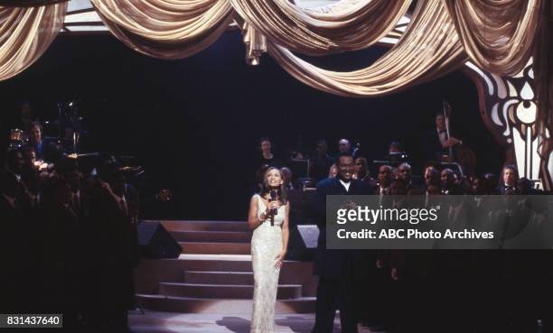The Boys Choir of Harlem, Vanessa Williams and Luther Vandross performing on 'Vanessa Williams & Friends: Christmas in New York,' 1996 in New York,...