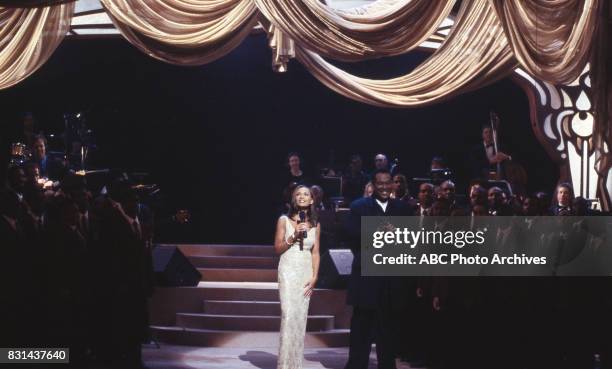 The Boys Choir of Harlem, Vanessa Williams and Luther Vandross performing on 'Vanessa Williams & Friends: Christmas in New York,' 1996 in New York,...