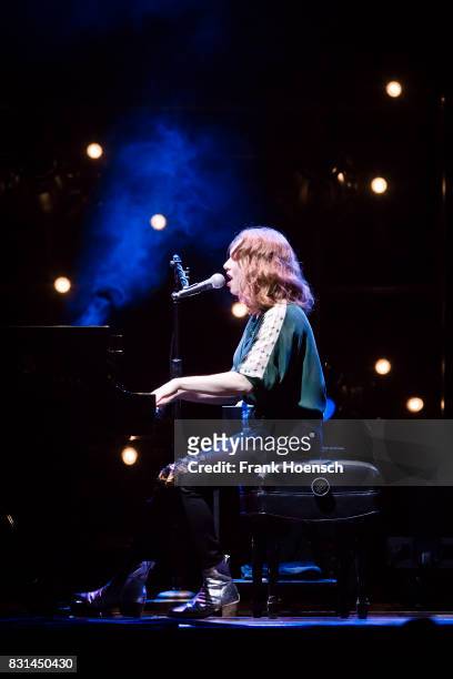 American singer Regina Spektor performs live on stage during a concert at the Tempodrom on August 14, 2017 in Berlin, Germany.