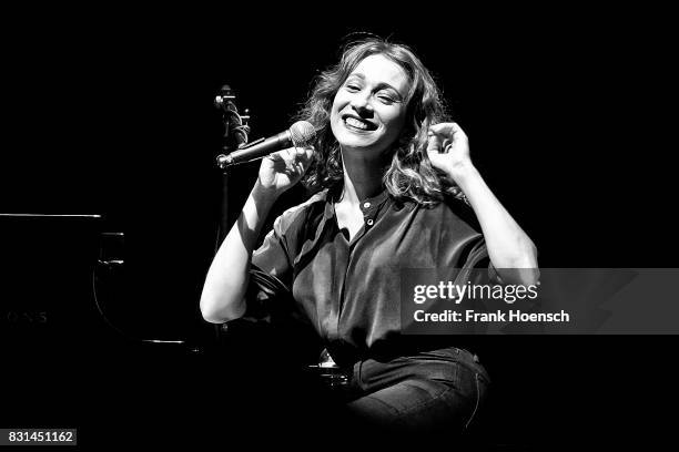 American singer Regina Spektor performs live on stage during a concert at the Tempodrom on August 14, 2017 in Berlin, Germany.