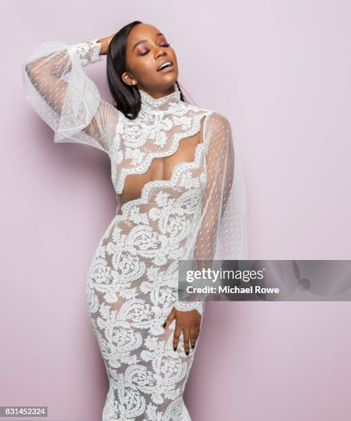 Aja Naomi King is photographed for Essence.com on February 24, 2017 in Los Angeles, California.