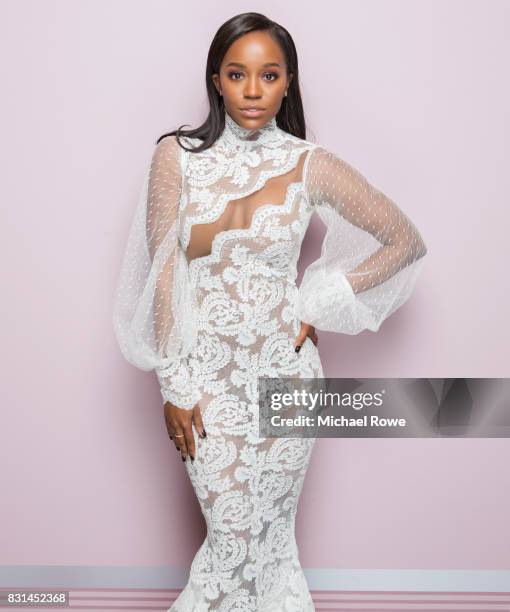 Aja Naomi King is photographed for Essence.com on February 24, 2017 in Los Angeles, California.