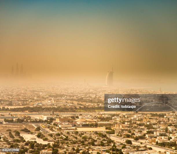 sand storm in dubai - dust storm stock pictures, royalty-free photos & images