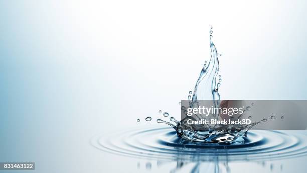 splash of water leaf - spray stock pictures, royalty-free photos & images