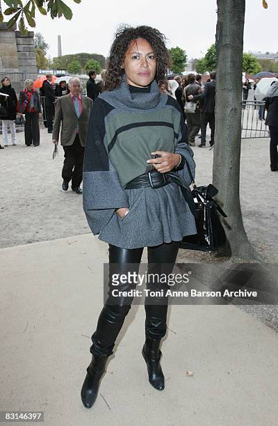Victor Lazlo attends the Christian Lacroix fashion show during Paris Fashion Week at Espace Ephemere Tuileries on October 1, 2008 in Paris, France.