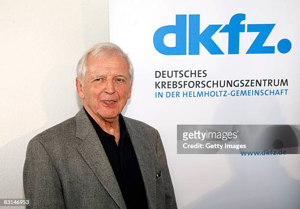 German scientist Harald zur Hausen poses for the press at the German Cancer Research Center on October 6, 2008 in Heidelberg, Germany. Zur Hausen who...