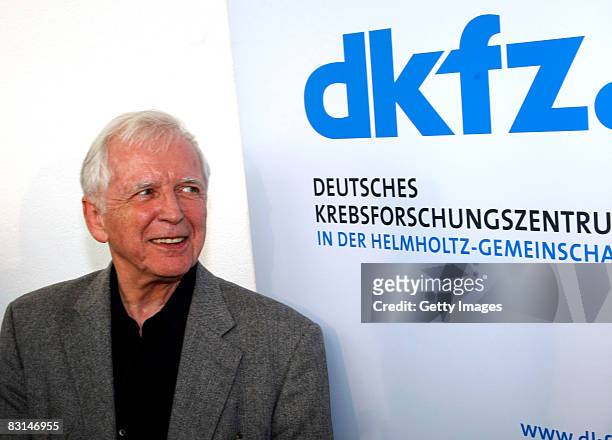 German scientist Harald zur Hausen poses for the press at the German Cancer Research Center on October 6, 2008 in Heidelberg, Germany. Zur Hausen who...