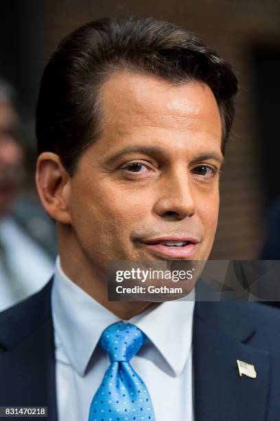 Anthony Scaramucci is seen in Midtown on August 14, 2017 in New York City.