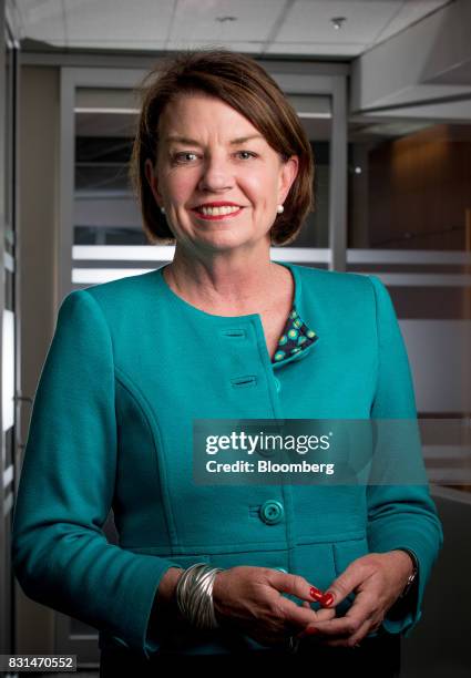 Anna Bligh, chief executive officer of the Australian Bankers' Association, poses for a photograph in Sydney, Australia, on Monday, Aug. 14, 2017....