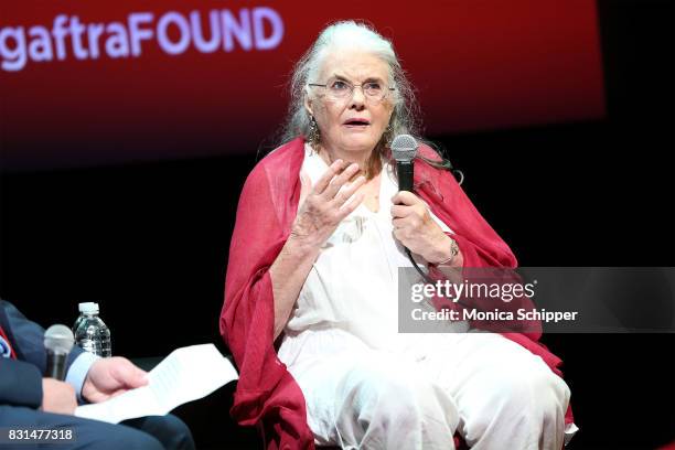 Actress Lois Smith speaks on stage during SAG-AFTRA Foundation Conversations: "Marjorie Prime" at SAG-AFTRA Foundation Robin Williams Center on...