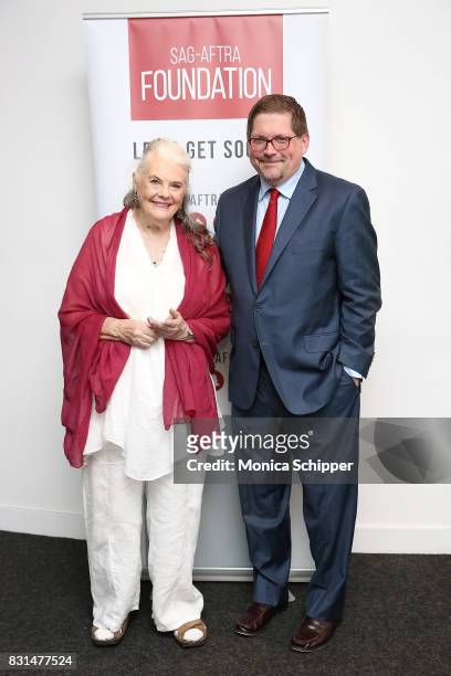 Actress Lois Smith and Senior Articles Editor at Closer magazine, Bruce Fretts, attend SAG-AFTRA Foundation Conversations: "Marjorie Prime" at...