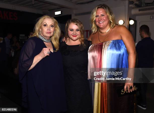 Cathy Moriarty, Danielle Macdonald and Bridget Everett attend "Patti Cake$" New York After Party at The Metrograph on August 14, 2017 in New York...