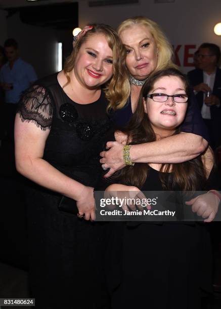 Danielle Macdonald, Cathy Moriarty and Annabella Rose Gentile attend "Patti Cake$" New York After Party at The Metrograph on August 14, 2017 in New...