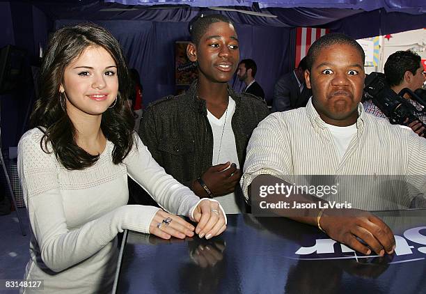 Actress Selena Gomez, actor Kwame Boateng and actor Kyle Massey attend the 'Target Presents Variety's Power of Youth' event held at NOKIA Theatre...