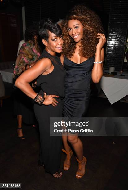 Tichina Arnold and Cynthia Bailey at Survivor's Remorse x Upscale Magazine "Champions Table" Private Dinner at American Cut on August 14, 2017 in...