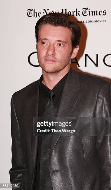 Actor Jason Butler Harner attends the premiere of "Changeling" during the 46th New York Film Festival at the Ziegfeld Theater on October 4, 2008 in...