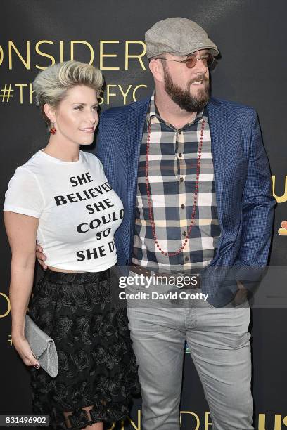 Rachel Sullivan and Chris Sullivan attend An Evening with "This Is Us" - Red Carpet & Panel Discussion at Paramount Studios on August 14, 2017 in Los...