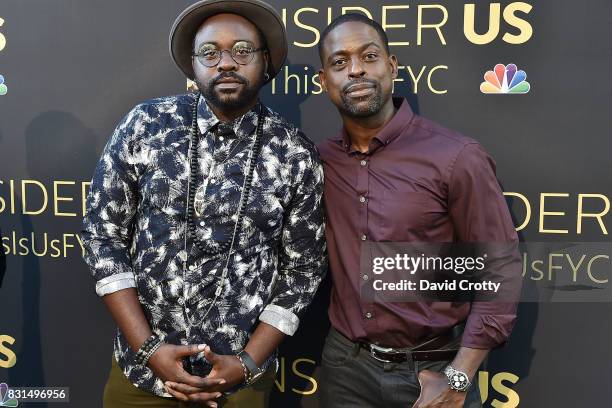 Brian Tyree Henry and Sterling K. Brown ttend An Evening with "This Is Us" - Red Carpet & Panel Discussion at Paramount Studios on August 14, 2017 in...