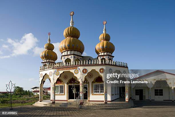 suriname, paramaribo, hindu temple. - paramaribo stock-fotos und bilder