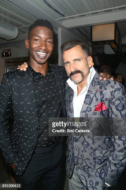 Mamoudou Athie and Wass Stevens attend the after party for the New York premiere of "Pattii Cake$" at Metrograph on August 14, 2017 in New York City.