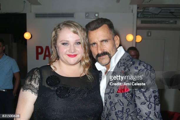 Danielle MacDonald and Wass Stevens attend the after party for the New York premiere of "Pattii Cake$" at Metrograph on August 14, 2017 in New York...