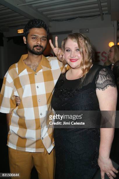 Siddharth Dhananjay and Danielle MacDonald attend the after party for the New York premiere of "Pattii Cake$" at Metrograph on August 14, 2017 in New...