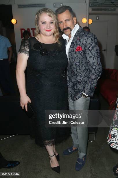 Danielle MacDonald and Wass Stevens attend the after party for the New York premiere of "Pattii Cake$" at Metrograph on August 14, 2017 in New York...