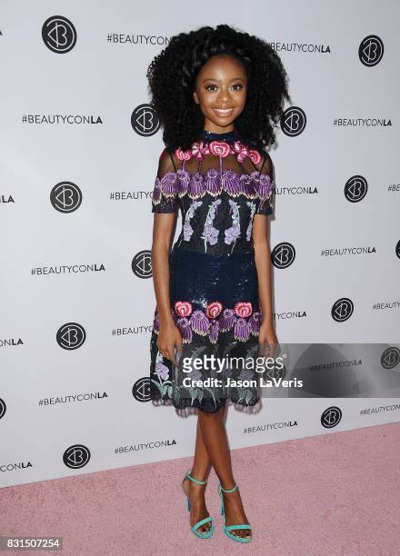Actress Skai Jackson attends the 5th annual Beautycon festival at Los Angeles Convention Center on August 13, 2017 in Los Angeles, California.