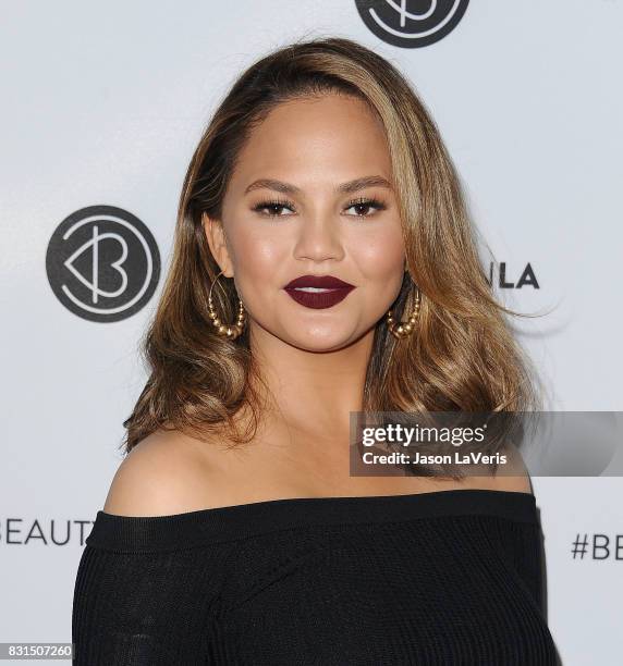 Chrissy Teigen attends the 5th annual Beautycon festival at Los Angeles Convention Center on August 13, 2017 in Los Angeles, California.