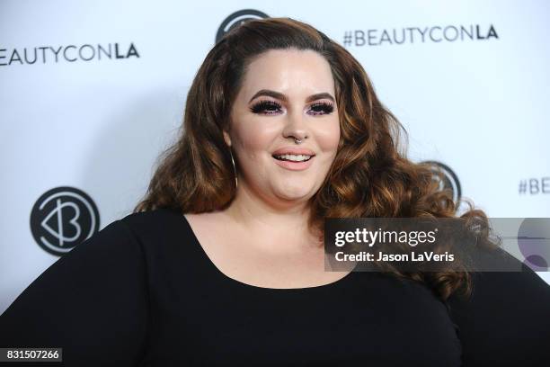 Model Tess Holliday attends the 5th annual Beautycon festival at Los Angeles Convention Center on August 13, 2017 in Los Angeles, California.