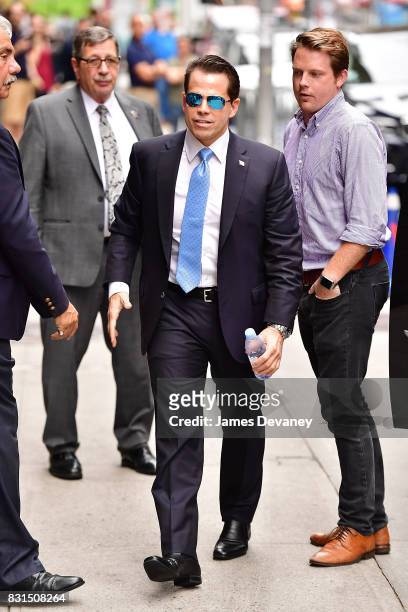 Anthony Scaramucci arrives to the 'The Late Show With Stephen Colbert' at the Ed Sullivan Theater on August 14, 2017 in New York City.