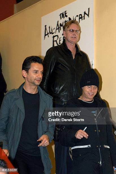 Dave Gahan, Andrew Fletcher and Martin Gore of Depeche Mode
