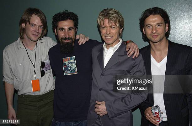 Dave Pirner of Soul Asylum, Serj Tankian of System of a Down, David Bowie, and Dave Gahan of Depeche Mode