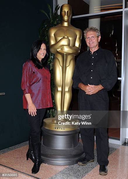 Producer Barbara Kopple and cinematographer Hart Perry attend AMPAS' Screening Of "Days Of Waiting" & "American Dream" on October 6, 2008 in...